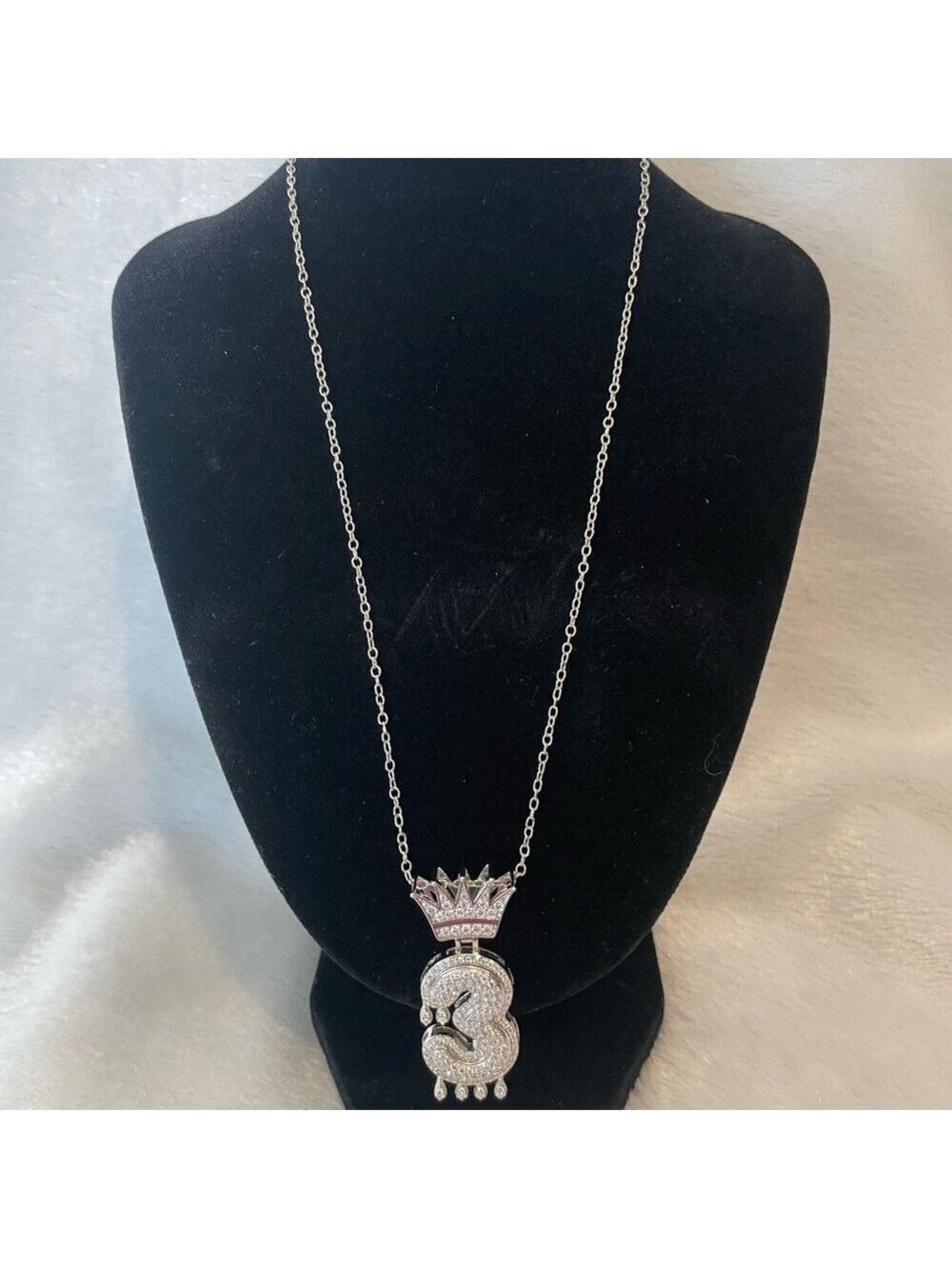 2.05 ct #3 with crown Moissanite pendant necklace
